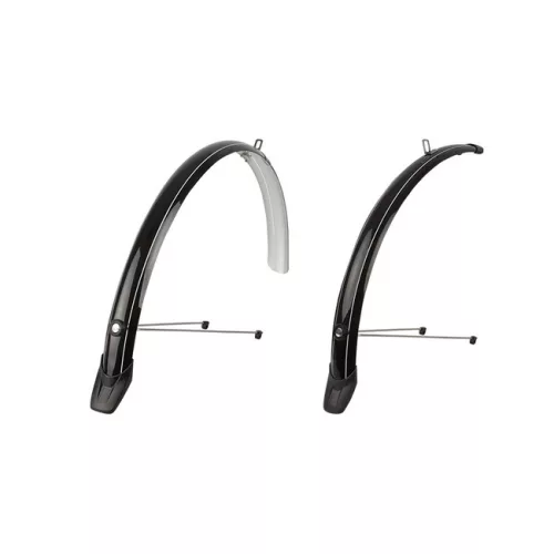 Polisport elsű-hátsó sárvédő szett TOWNY 26", 51 mm széles, alu, csavaros, pálcás, fekete