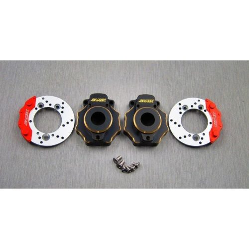 SAMIX TRX-4 brass portal knuckle cover & scale brake rotor