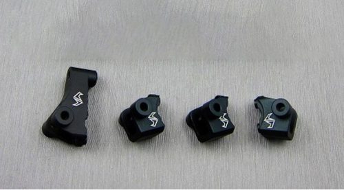 SAMIX TRX-4 alum black lower shock/ suspension link mount 4p