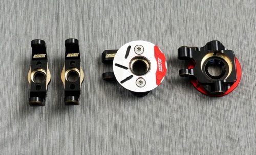 Radträger & Lenkhebel Messing, Bremsscheiben mit Sattel Set