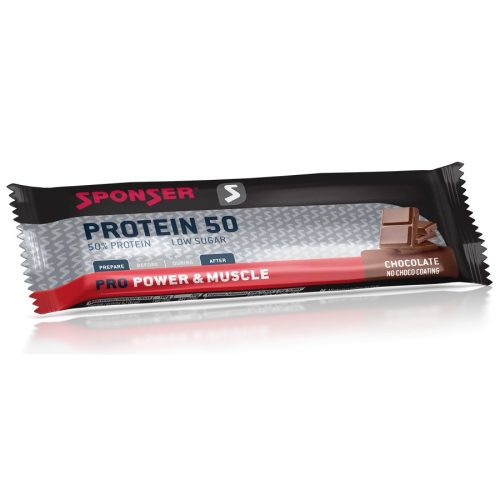 Sponser Protein 50 fehérjeszelet 50g, csokoládé