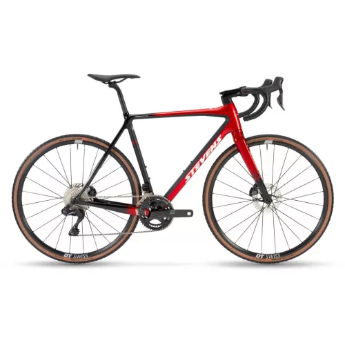 Stevens gravel-cyclocross kerékpár Super Prestige Di2, 50, chrome red black  