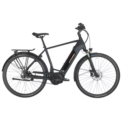 Stevens elektromos városi kerékpár E-Courier Luxe, férfi, G58, stealth black  