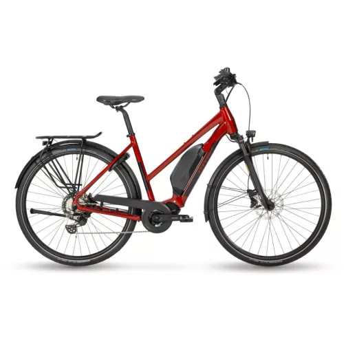 Stevens elektromos trekking kerékpár E-Bormio Luxe, női, L50, metallic red  