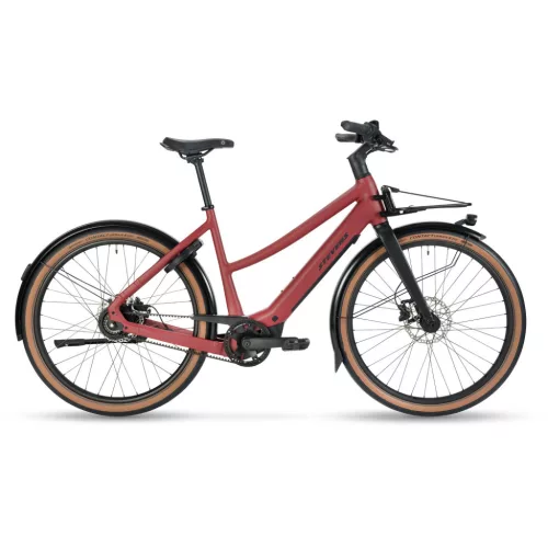 Stevens elektromos light assist városi kerékpár E-Simeto, női, L, bordeaux red  