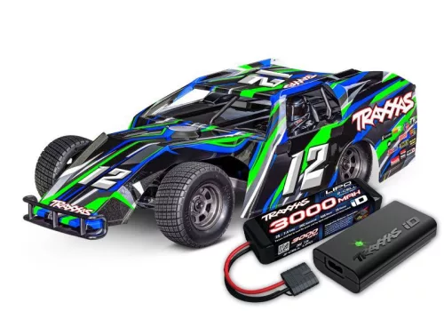 Traxxas slash módosított bl-2s zöld 1/10 dirt oval racer RTR