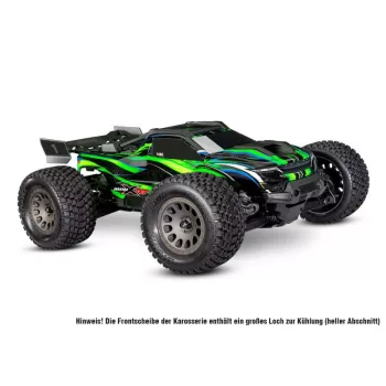   Traxxas mini-xrt 3s-power 4x4 zöld 1/16 Monster Truck RTR Brushless, HD alkatrészekkel, 2S lipo/töltővel