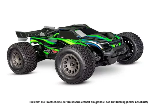 Traxxas mini-xrt 3s-power 4x4 zöld 1/16 Monster Truck RTR Brushless, HD alkatrészekkel, 2S lipo/töltővel