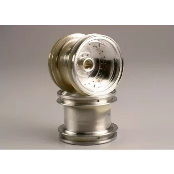   SLVR Dish Wheels 2.2 szatén króm első (2) TRAXXAS Nitro Rustler & Jato