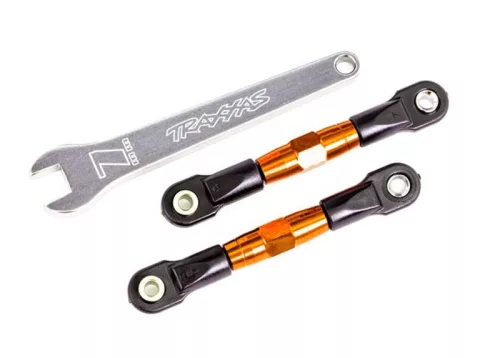Dőlésszög-állító összekötő 7075-T6 alumínium narancssárga 56mm hátsó bal/jobb TRAXXAS Bandit, Drag Slash