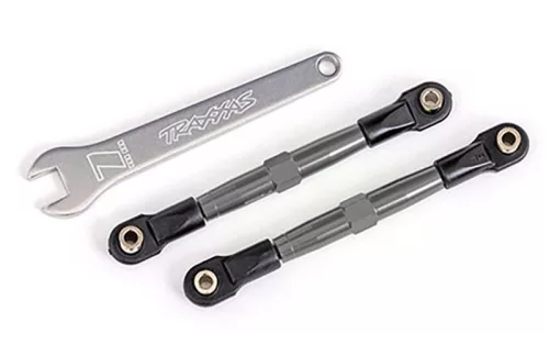 Kerékösszekötő rúd 7075-T6 alumínium szénszürke 75mm első bal/jobb TRAXXAS Bandit, Drag Slash