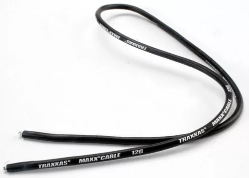 szilikon-kábel 12-nySzilikon kábel 12-es méretű fekete 650mm TRAXXASomás fekete 650mm