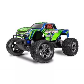   TRAXXAS Stampede zöld 1/10 2WD Monster Truck RTR, HD, akkumulátorral és 4 Amperes USB-C töltővel