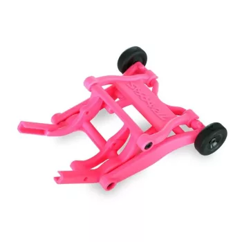   Támasztókerék, rózsaszín, TRAXXAS 2WD és VXL Bandit, Rustler, Slash, Stampede modellekre, szerelve