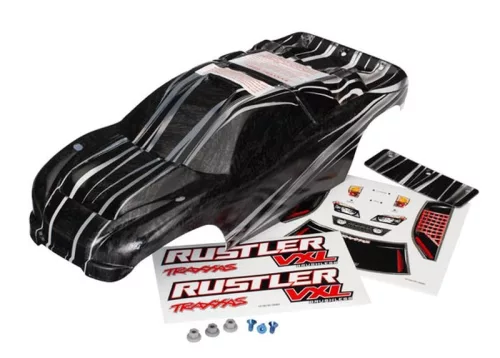 Rustler VXL Pro-Graphix karosszéria TRAXXAS matricákkal (alapozó festék szükséges)