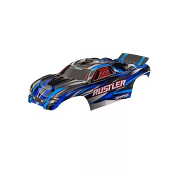 Rustler kék karosszéria, clipless, TRAXXAS matricákkal