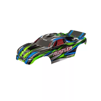 Rustler zöld karosszéria, clipless, TRAXXAS matricákkal