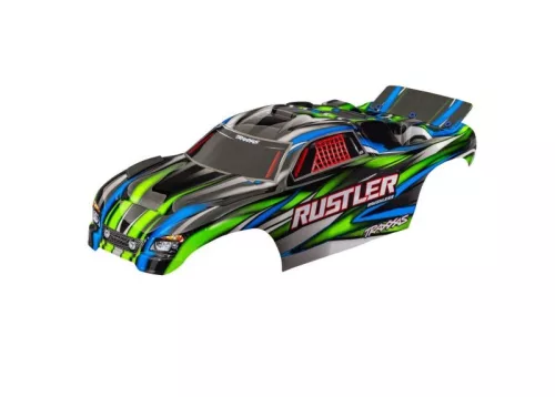 Rustler zöld karosszéria, clipless, TRAXXAS matricákkal