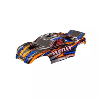   Rustler narancssárga karosszéria, clipless, TRAXXAS matricákkal