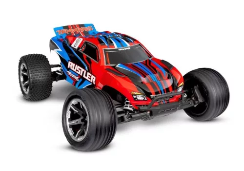 TRAXXAS Rustler piros 1/10 2WD Stadium-Truck RTR