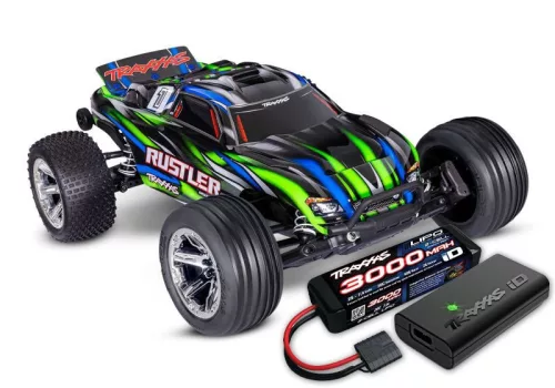 Traxxas rustler 1/10 2wd stadium-truck zöld RTR