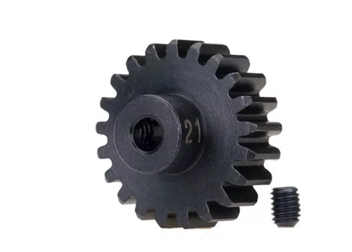 21 fogú, edzett motorfogaskerék, 32dp (3mm tengely) TRAXXAS 4x4 és VXL Rustler, Slash, Stampede, TRX-4 és 6 modellekhez