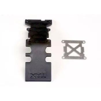   Hátsó alvázvédő, fekete, rozsdamentes acéllemezzel, TRAXXAS T-Maxx-hoz