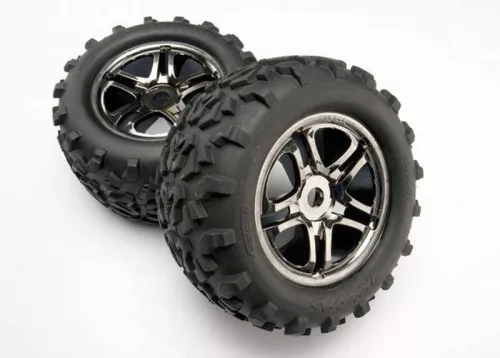 Maxx 3.8 gumiabroncsok fekete-króm 17 mm-es felniken (2) TRAXXAS T-Maxx, E-Revo, Summit, Revo (TSM minősítésű)