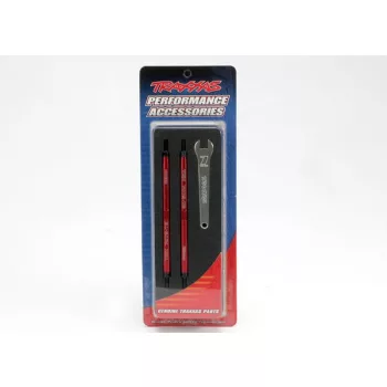  Bal/jobb menetes rudak 7075-T6 alumínium piros 128mm (2) TRAXXAS Revo 3.3, Summit