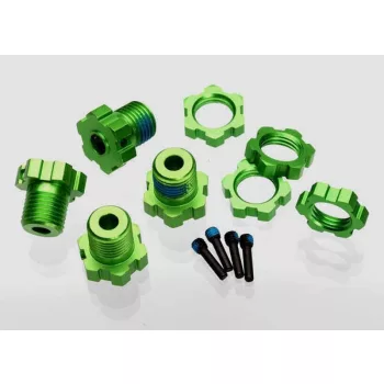   Kerékagyak és anyák 6061-T6 alumínium zöld 17mm (4) TRAXXAS Revo 3.3, Slayer, Summit, T-Maxx