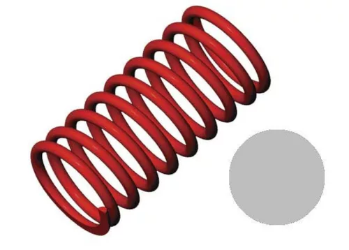 GTR Lengéscsillapító-rugó piros elöl 120mm (4.9 fokozat ezüst) (2)
