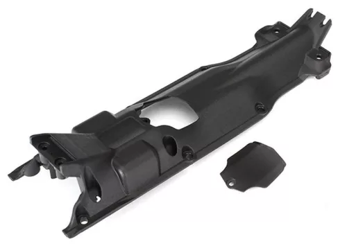 Sebességváltó burkolat, műanyag, fekete, TRAXXAS Summit, E-Revo 2.0-hoz