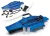 LCG alváz átalakító készlet, kék, TRAXXAS 2WD és VXL Slash, Raptor, Drag Slash modellekhez