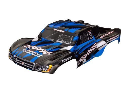 SLVR Karosserie Slash 2WD blau mit Aufkleber