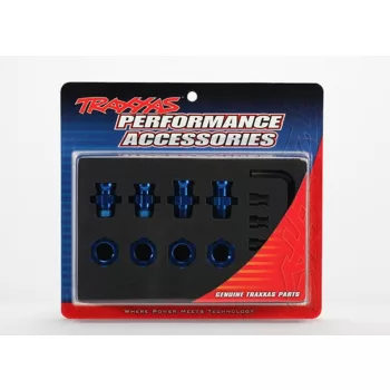   Kerékagyak és anyák 17 mm-es kék TRAXXAS 2WD&VXL Slash, Stampede, Rustler