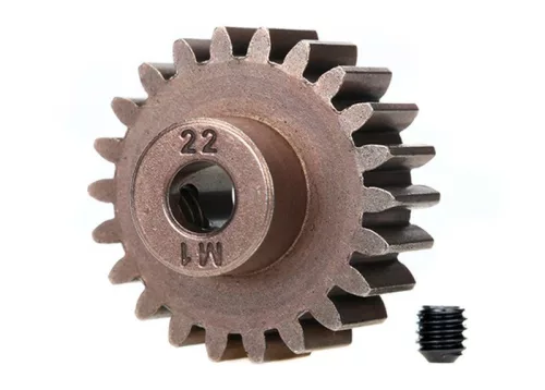 22 fogú motorfogaskerék 5 mm-es tengelyhez acél fogaskerékhez (1. modul) TRAXXAS X-Maxx, XRT, Maxx