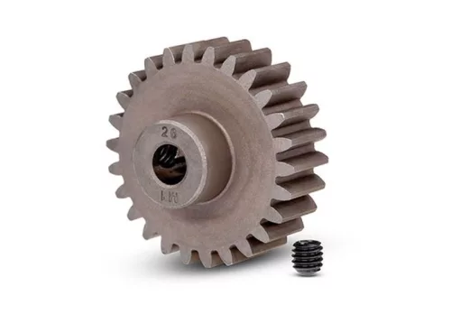 26 fogú fogaskerék 5 mm-es tengelyhez acél homlokkerekes fogaskerékhez (1. modul) TRAXXAS X-Maxx, XRT, Maxx