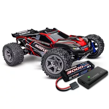 Traxxas rustler 4x4 bl-2s piros 1/10 stadium-truck RTR np825