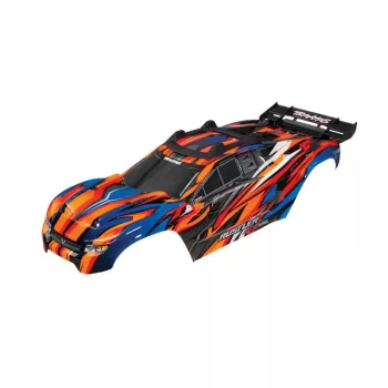   Karosszéria Rustler 4x4 VXL narancssárga matricával és tartóval