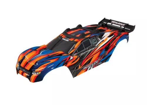 Karosszéria Rustler 4x4 VXL narancssárga matricával és tartóval