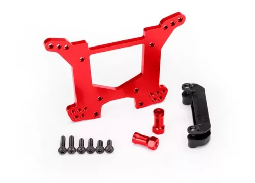 Hátsó lengéscsillapító torony 7075-T6, alumínium, piros, TRAXXAS Rustler 4x4-hez, Hoss