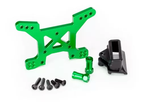 Első lengéscsillapító torony 7075-T6, alumínium, zöld, TRAXXAS Rustler 4x4-hez, Hoss