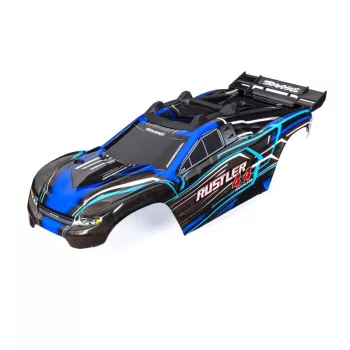   Karosszéria Rustler 4x4 kék, matricával, karosszéria tartóval