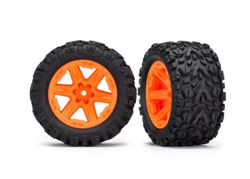 Talon EXT gumiabroncsok RXT 2.8 felniken, narancssárga (2) TRAXXAS Rustler 2WD elöl/4x4 elöl/hátul (TSM besorolású)