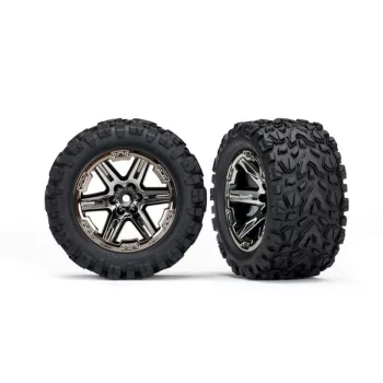   Talon EXT gumiabroncsok RXT 2.8 felniken fekete króm (2) TRAXXAS Rustler 2WD elöl/4x4 elöl/hátul (TSM besorolású)