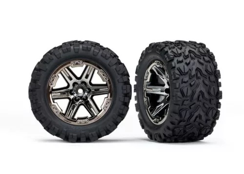 Talon EXT gumiabroncsok RXT 2.8 felniken fekete króm (2) TRAXXAS Rustler 2WD elöl/4x4 elöl/hátul (TSM besorolású)