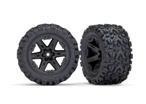 Talon EXT gumiabroncsok RXT 2.8 felniken fekete (2) TRAXXAS Rustler 2WD elöl/4x4 elöl/hátul (TSM besorolású)