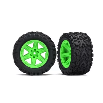  Talon EXT gumiabroncsok RXT 2.8 felniken zöld (2) TRAXXAS Rustler 2WD elöl/4x4 elöl/hátul (TSM besorolású)