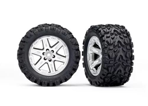 Talon EXT gumiabroncsok RXT 2.8 felniken szatén króm (2) TRAXXAS Rustler 2WD hátsó kerék (TSM besorolású)