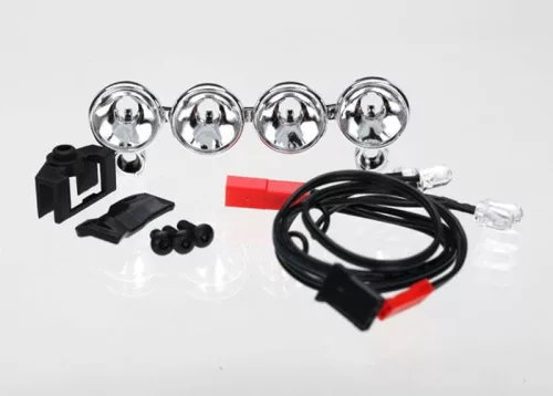 LED fényszórók, króm, elöl, TRAXXAS Stampede 4x4-hez